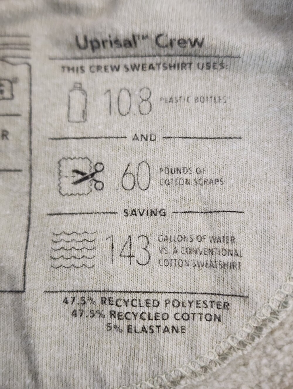 Patagonia Built to Endure Bear Graphic Crewneck Sweatshirt | Sage Green Pullover - Picture 5 of 7